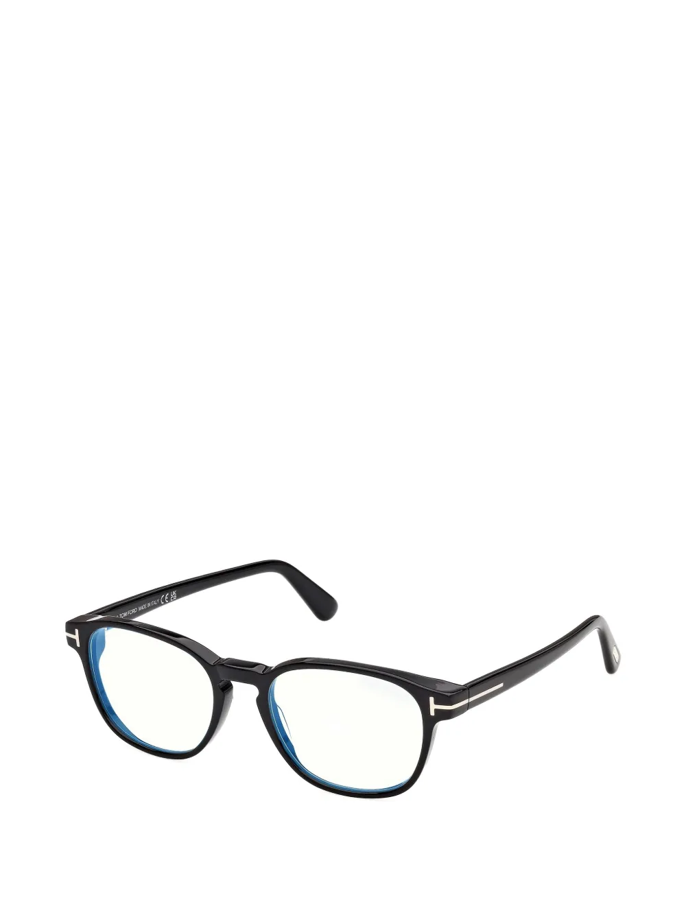 TOM FORD Eyewear T-Line bril met rond montuur Zwart