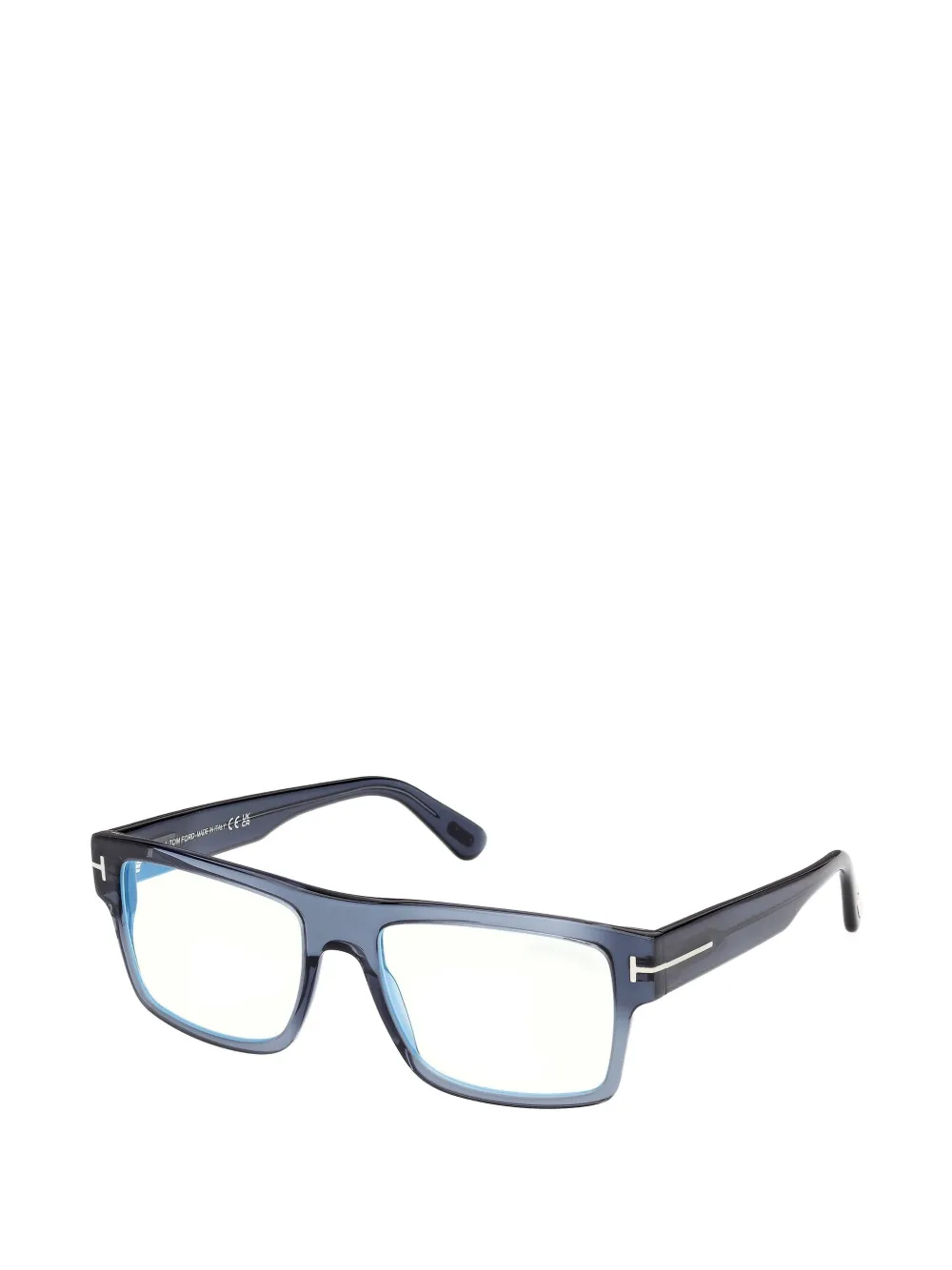 TOM FORD Eyewear Bril met rechthoekig montuur Grijs