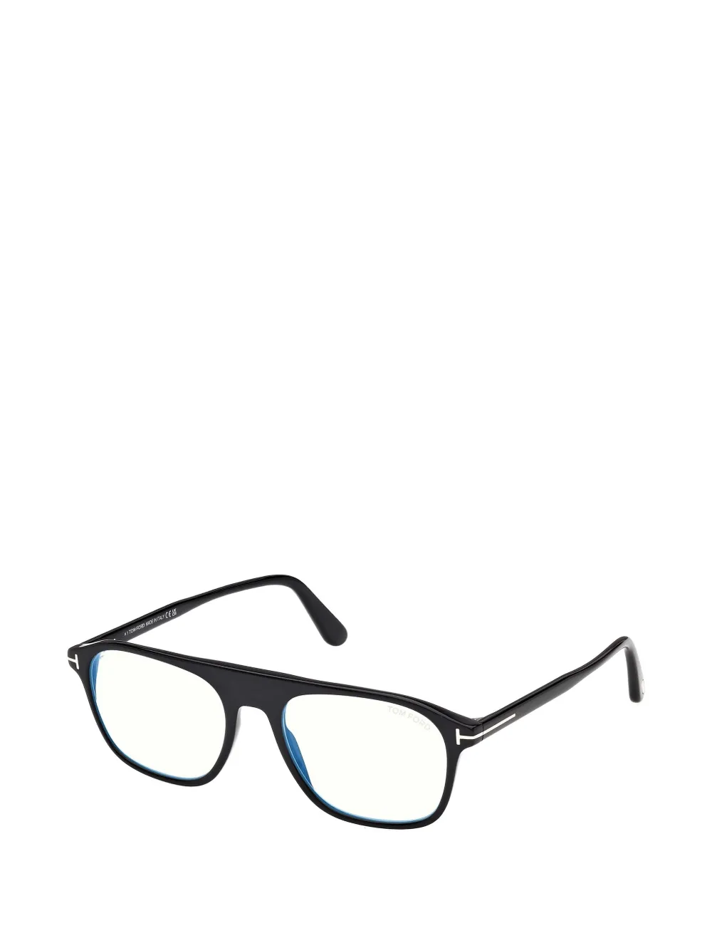 TOM FORD Eyewear Bril met piloten montuur en T-logo Zwart