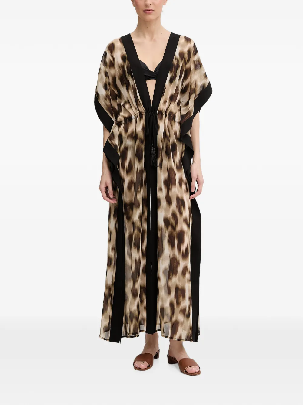 DKNY leopard-print kaftan - Toni neutri