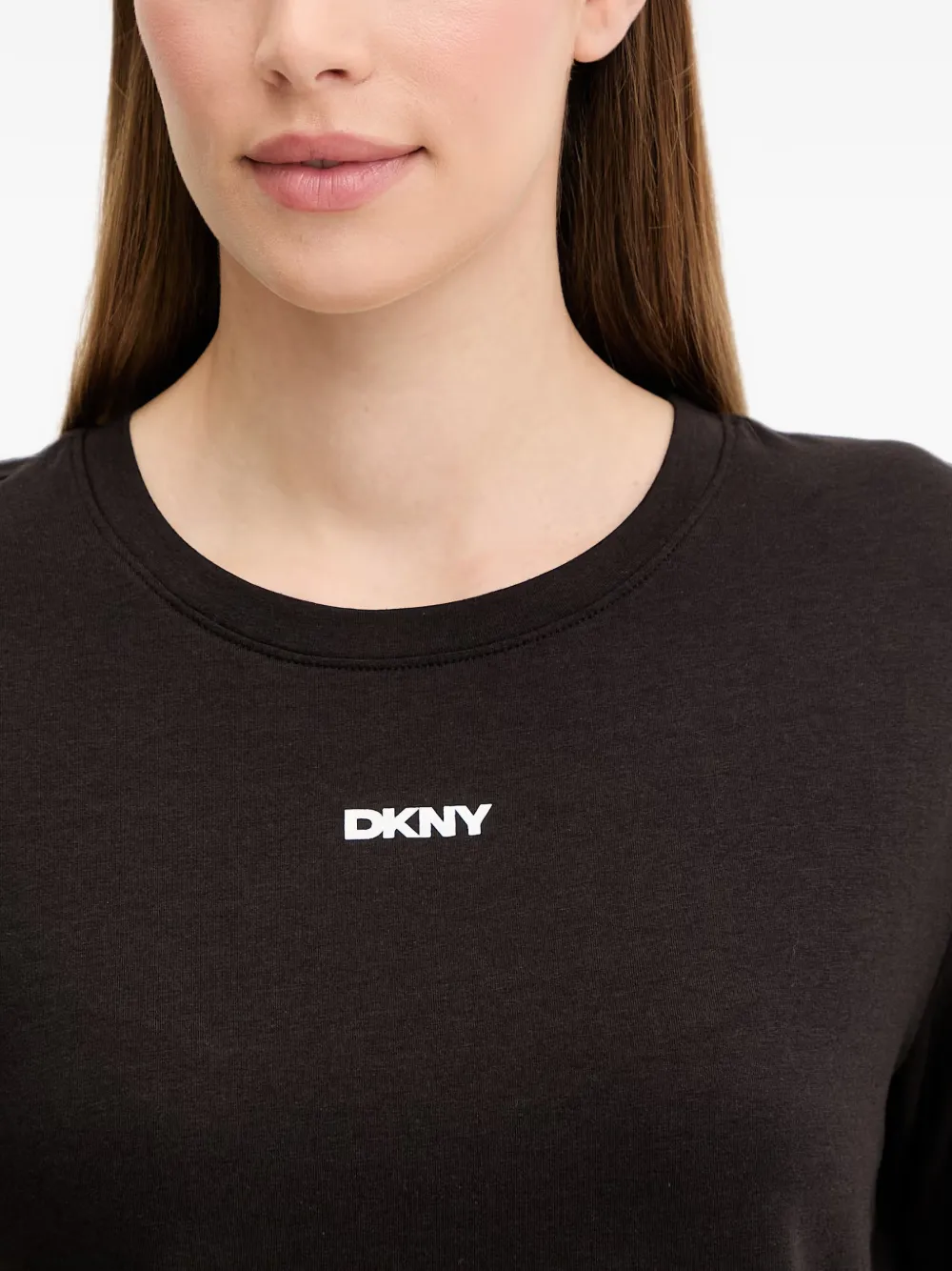 DKNY Pyjama met logo-print en kranten-patroon Zwart