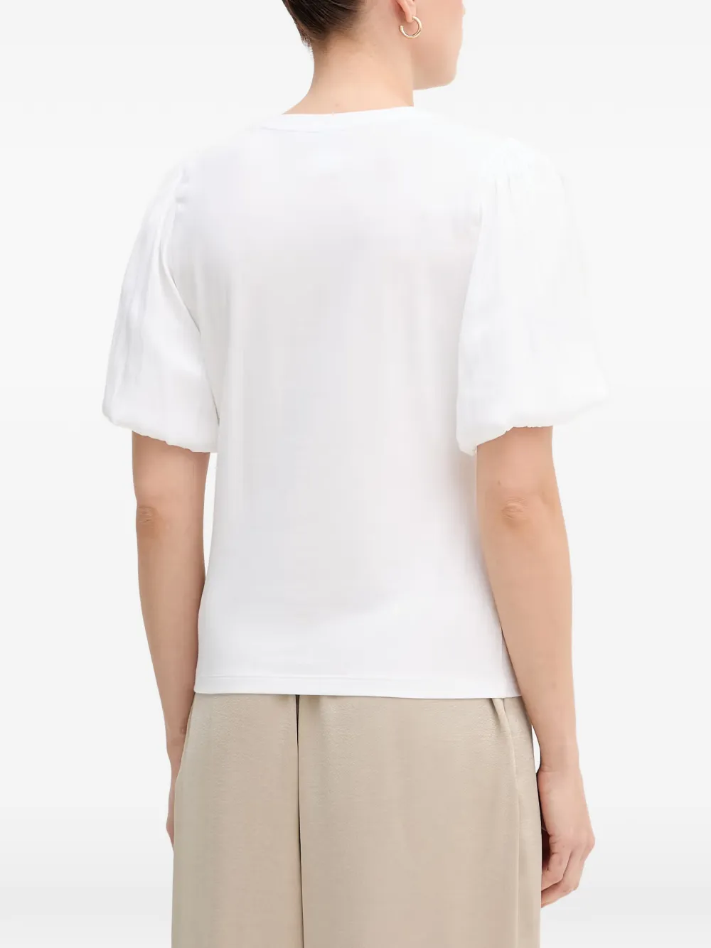 DKNY T-shirt met pofmouwen Wit