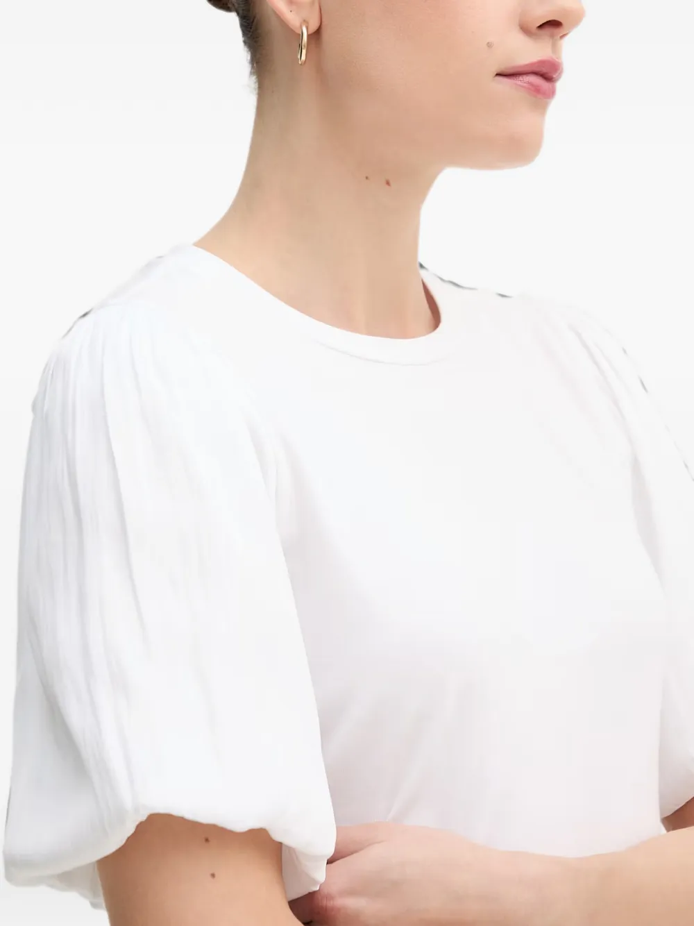 DKNY T-shirt met pofmouwen Wit