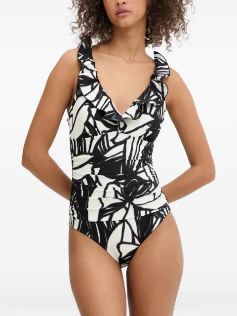 DKNY traje de baño con estampado abstracto
