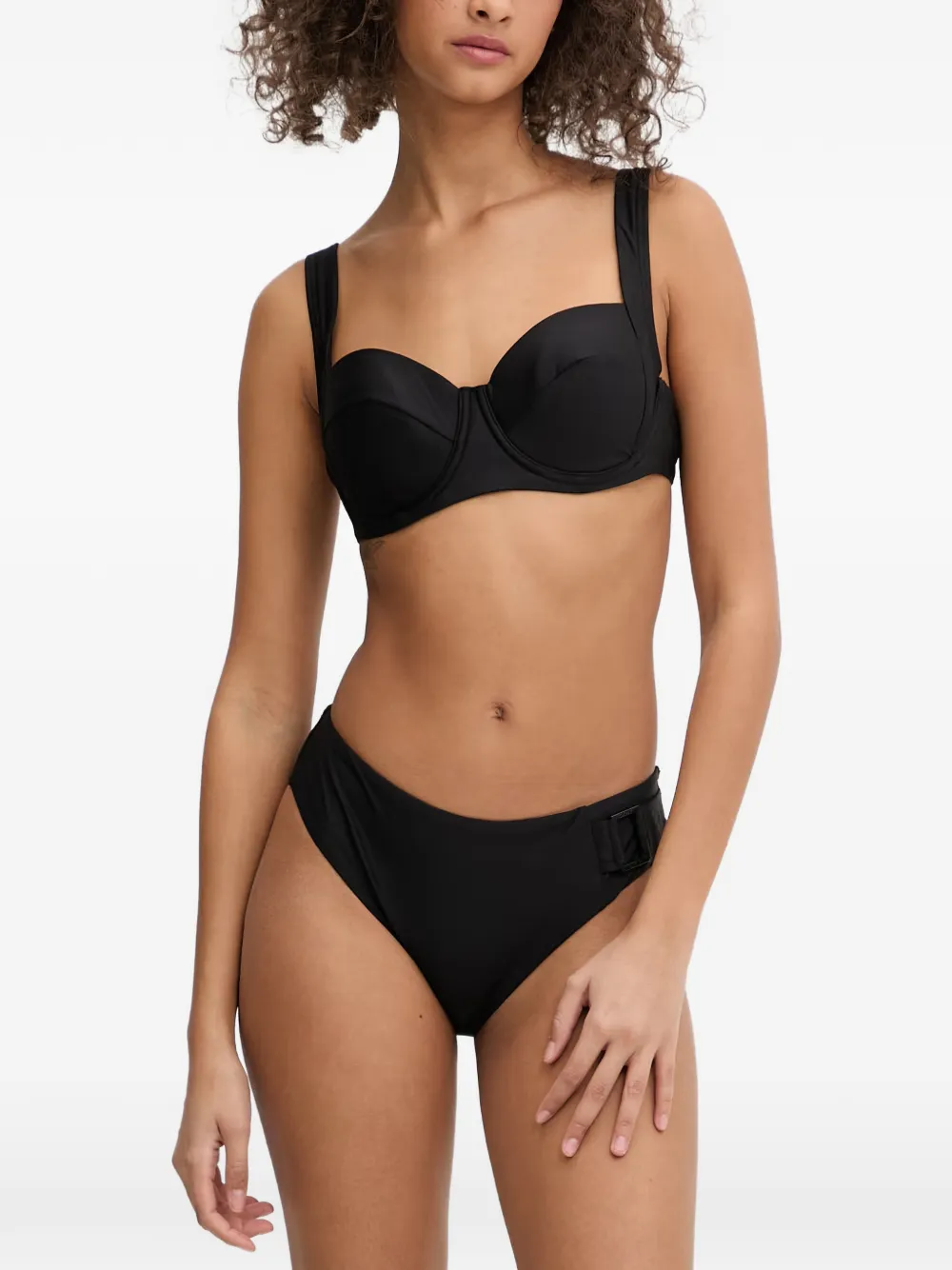 DKNY buckle-detail underwired bikini set - Schwarz