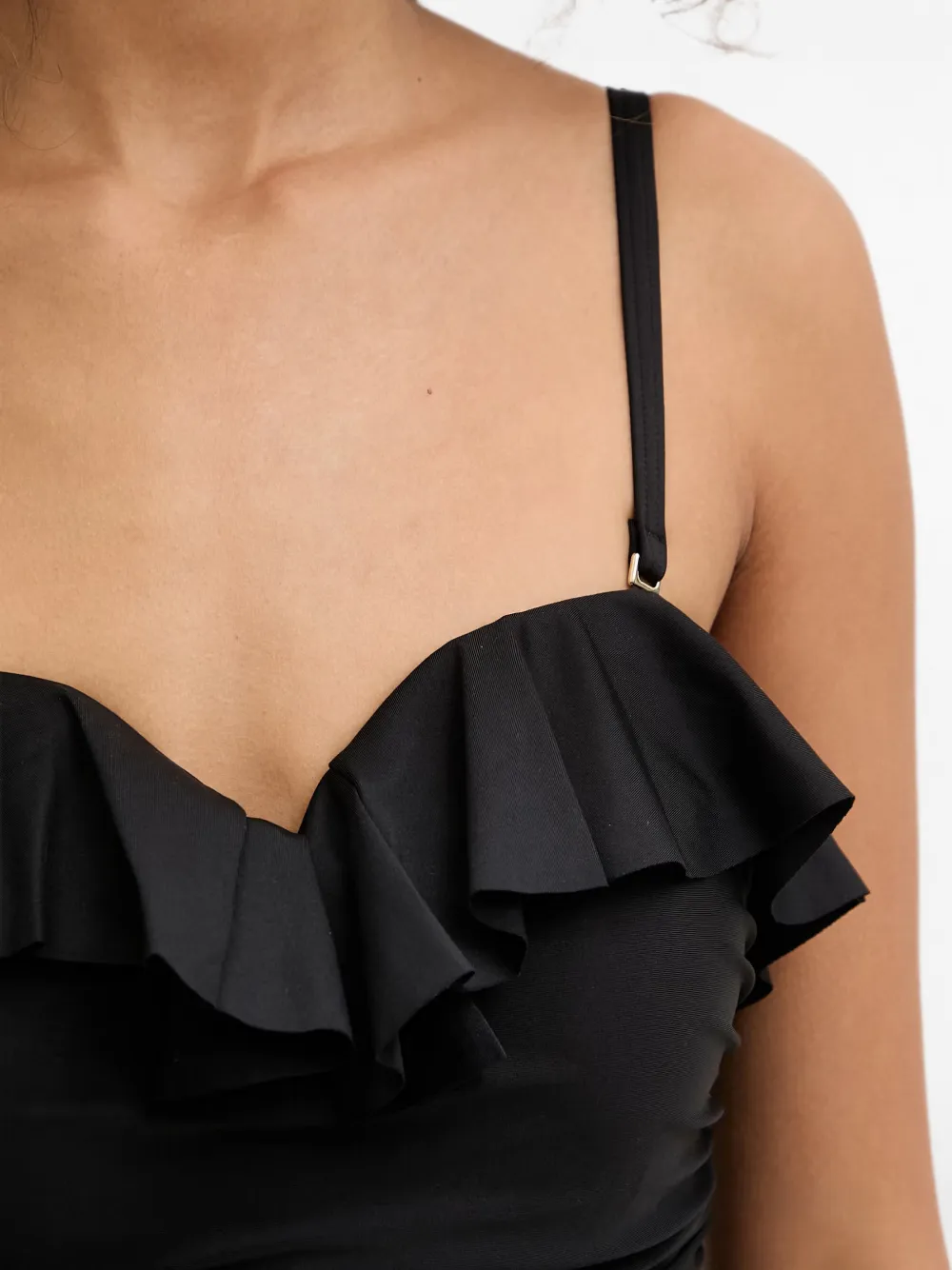 DKNY Badpak met ruches Zwart