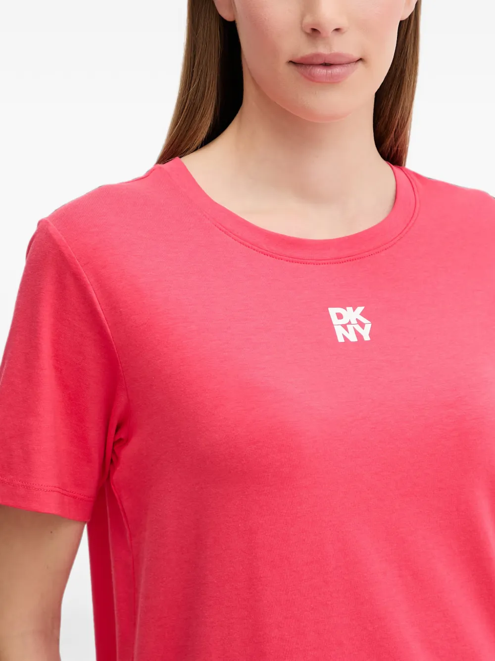 DKNY Pyjama met bloemen-print en logo-print Roze