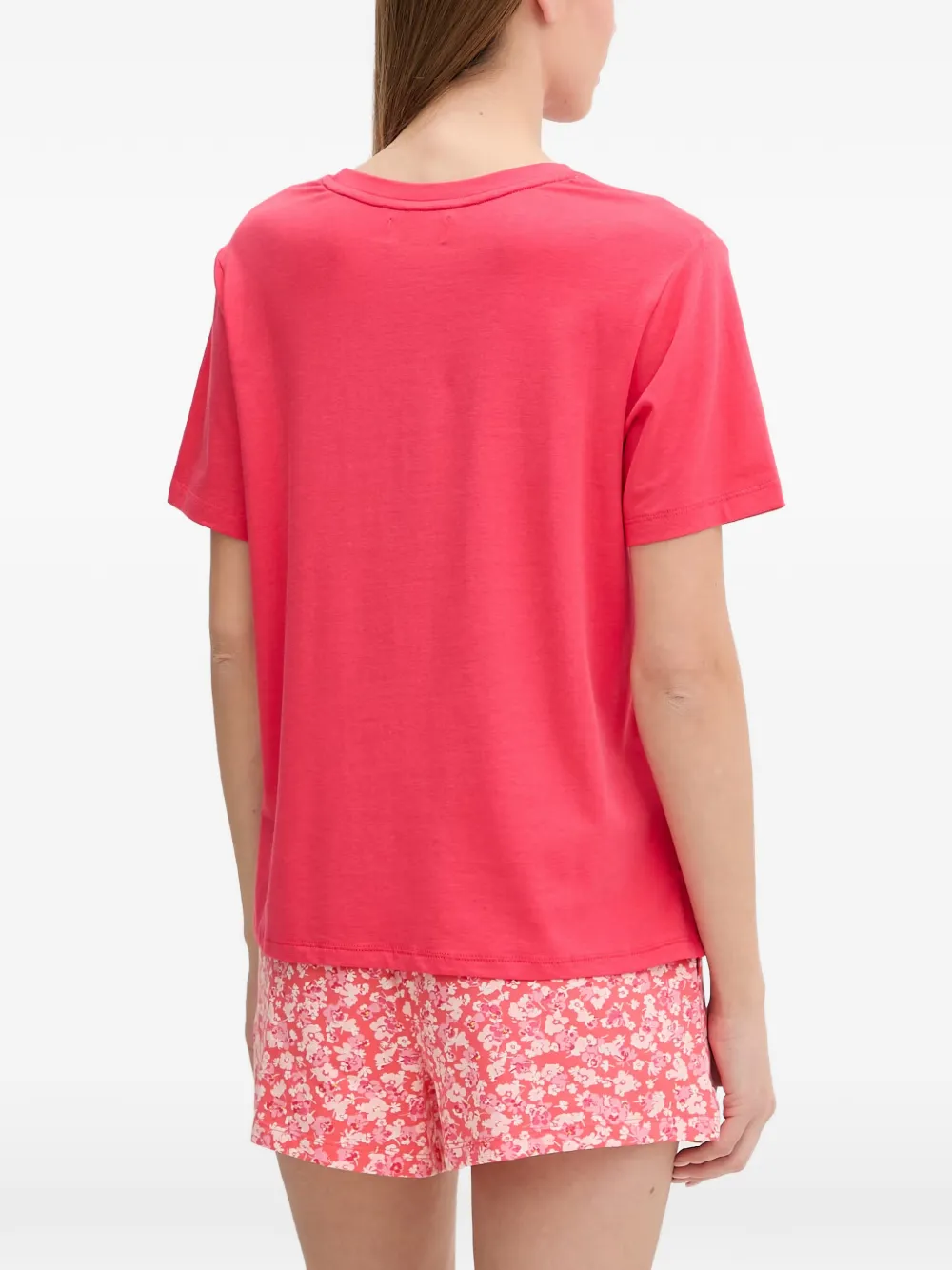 DKNY Pyjama met bloemen-print en logo-print Roze
