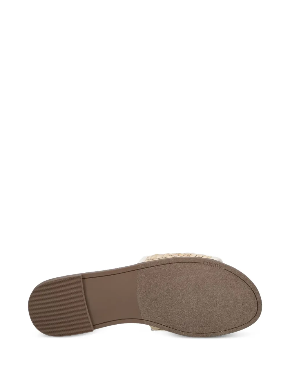 DKNY logo-embroidered woven sandals Beige