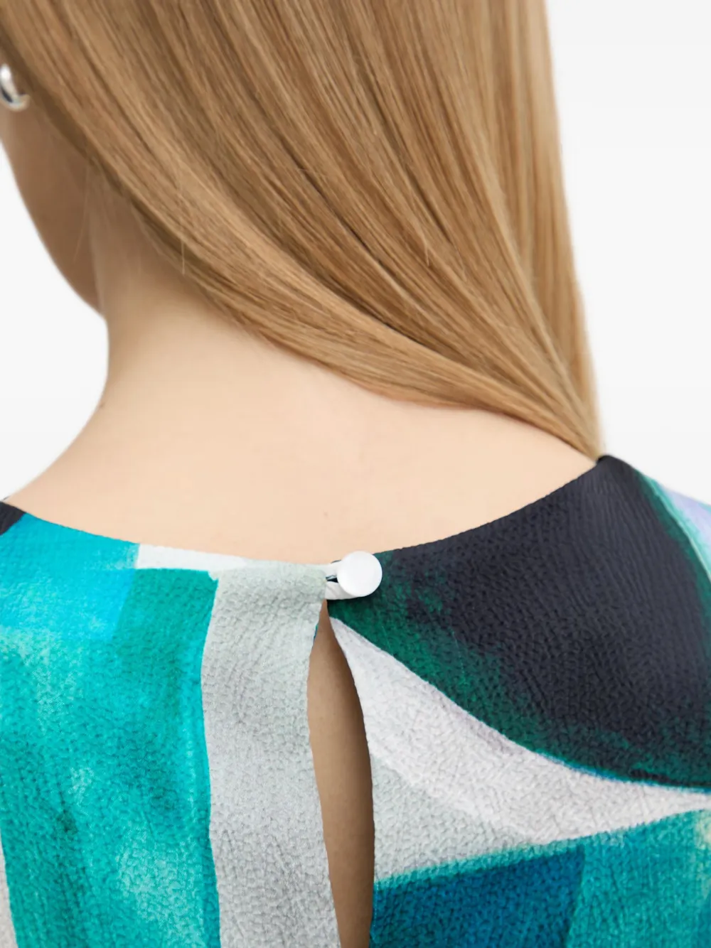 Joseph Ribkoff midi-jurk met gedraaide taille en abstracte print Blauw