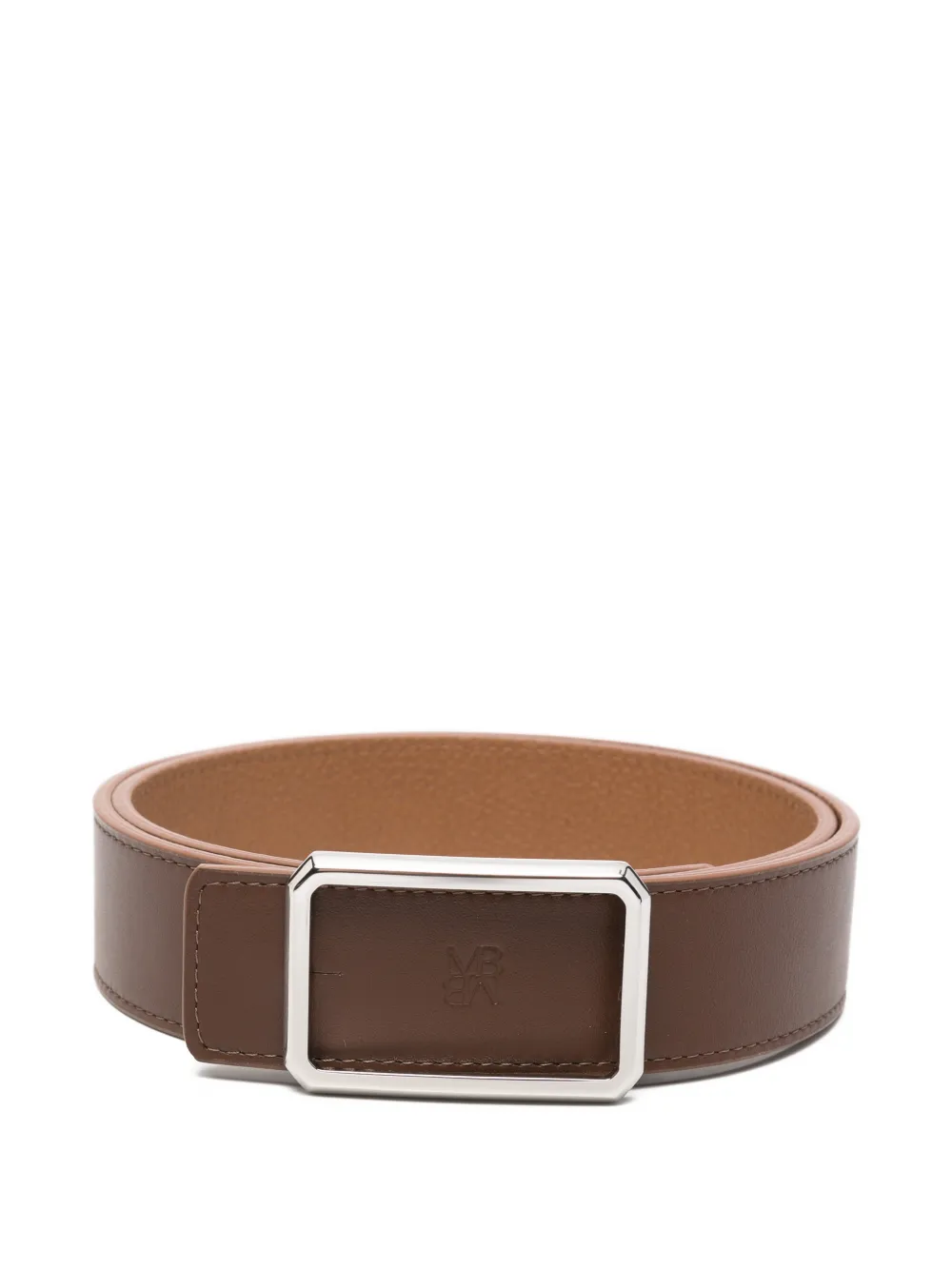 Maison Boinet logo-debossed buckle belt - Marrone