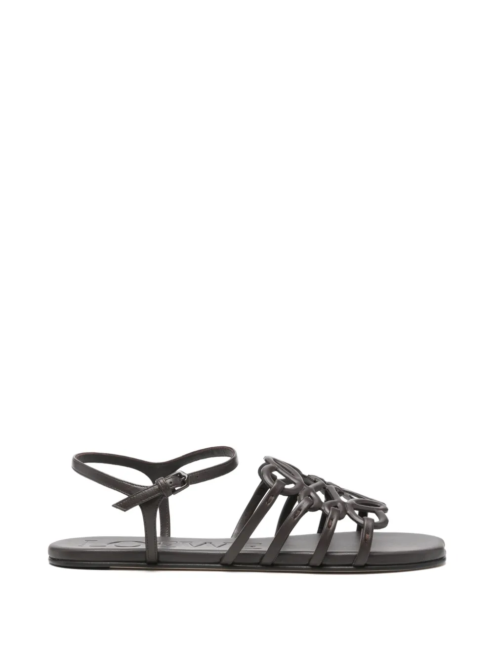 LOEWE Anagram cut-out sandals Bruin