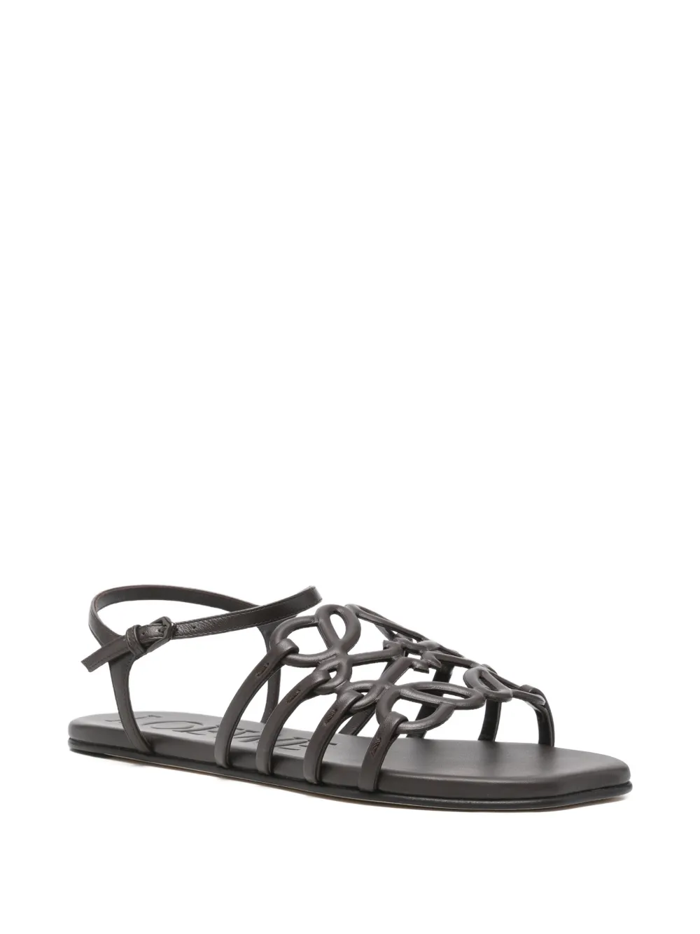 LOEWE Anagram cut-out sandals Bruin
