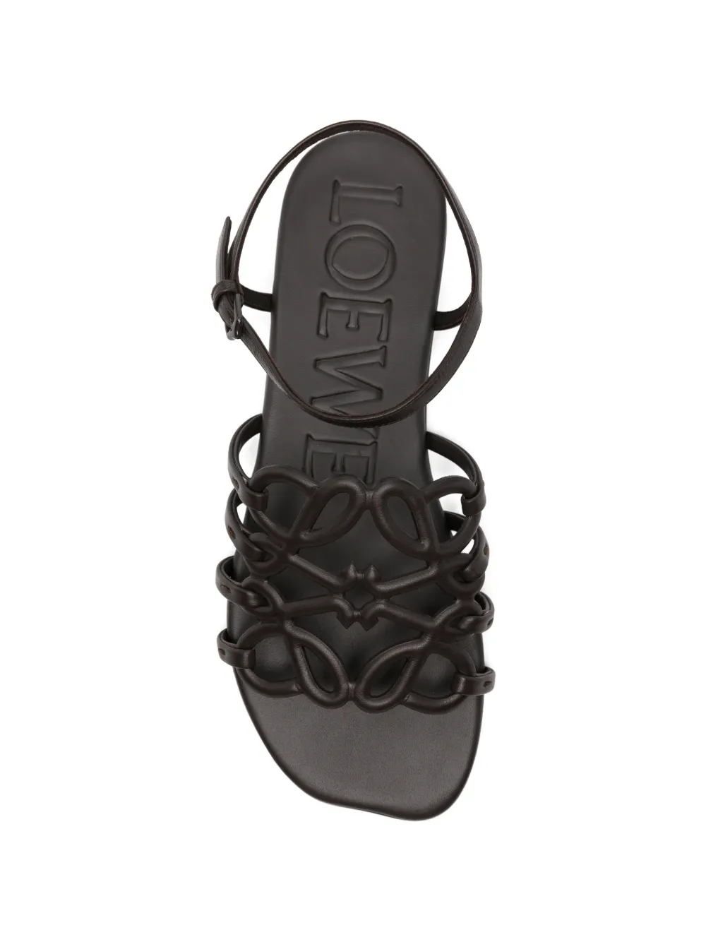 LOEWE Anagram cut-out sandals Bruin