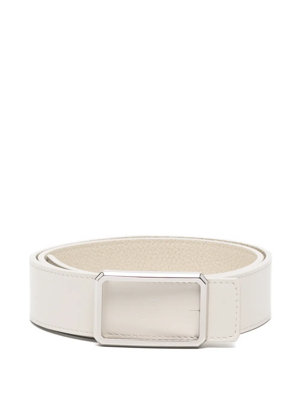 Maison Boinet rectangular-buckle belt - Neutrals