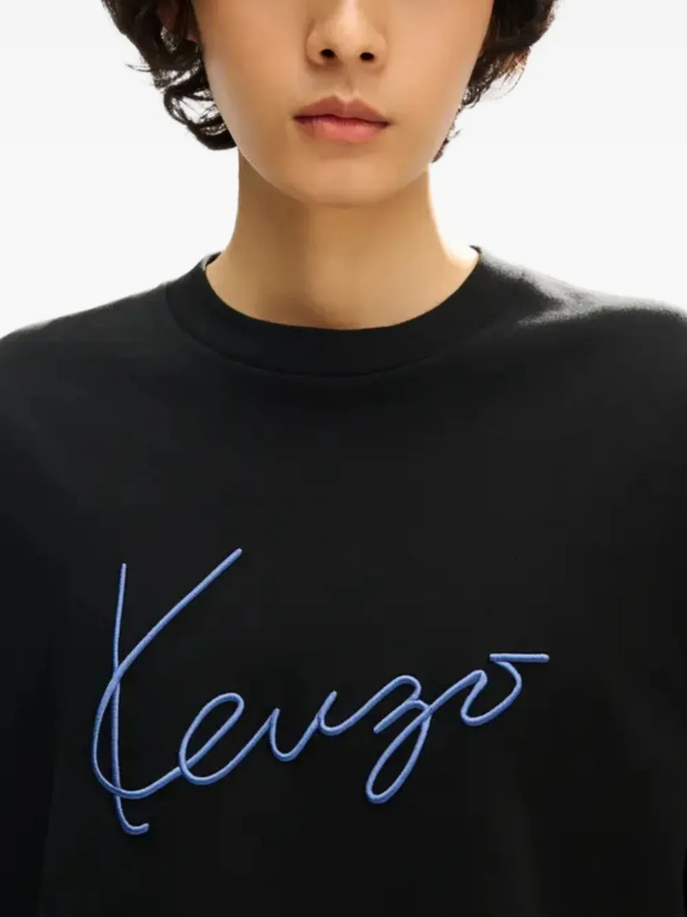 Kenzo T-shirt met geborduurd logo Zwart