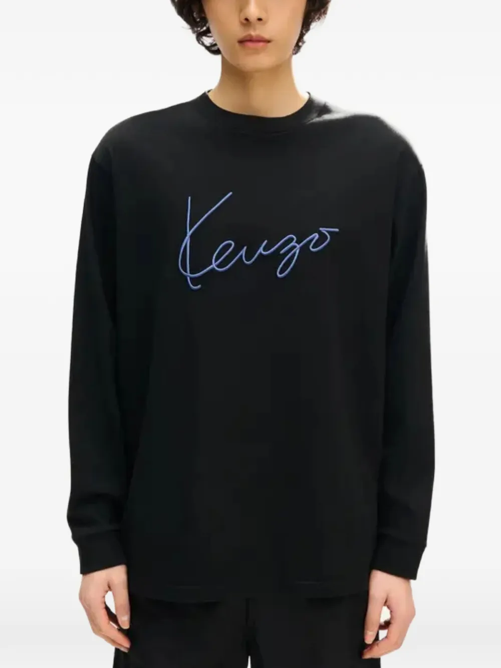 Kenzo T-shirt met geborduurd logo Zwart