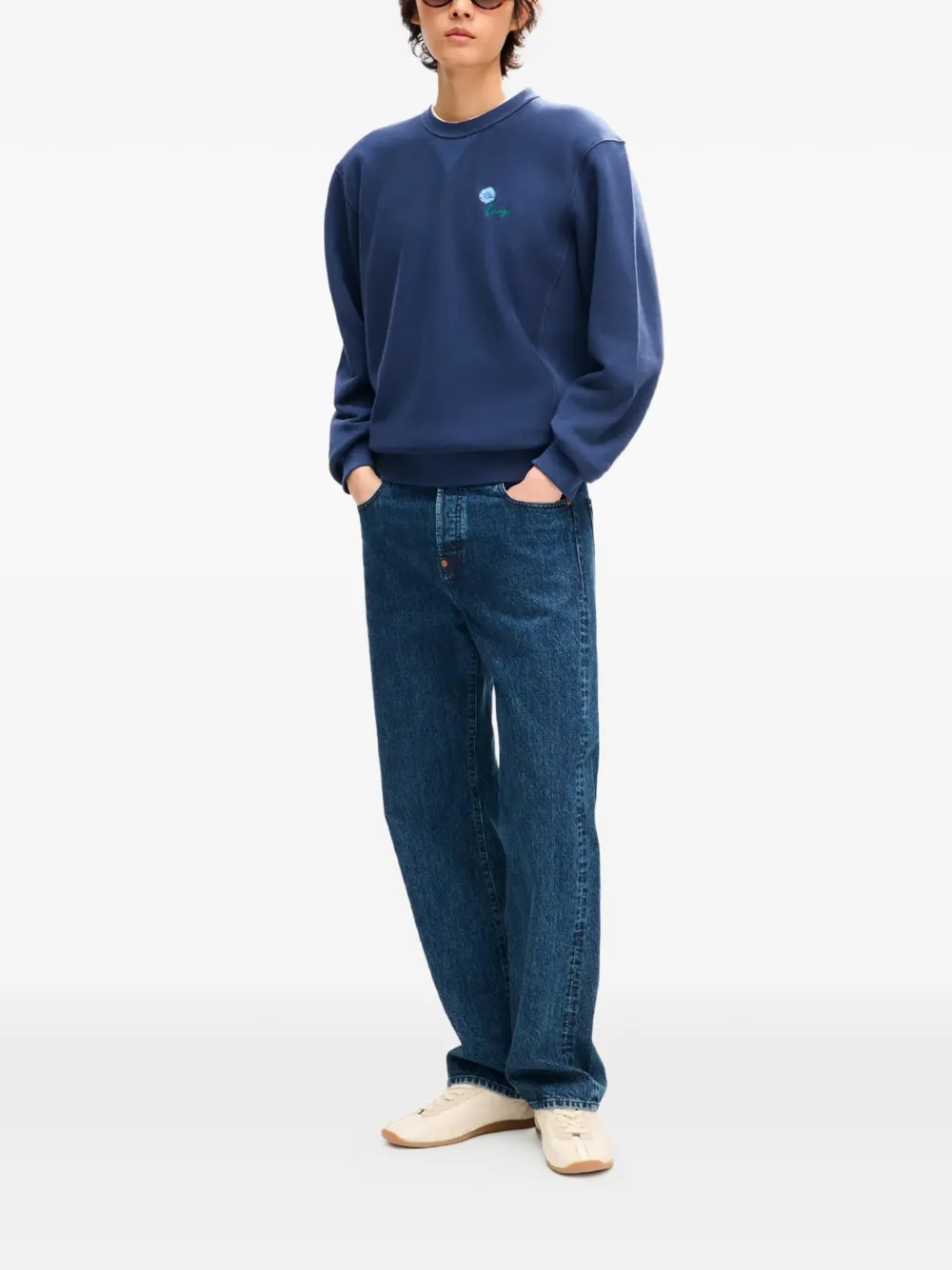 Kenzo Sweater met borduurwerk Blauw