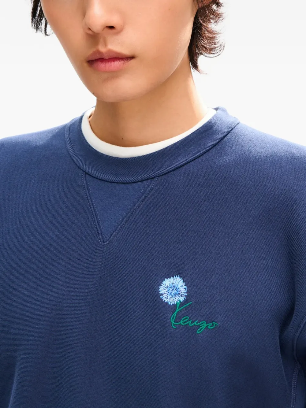Kenzo Sweater met borduurwerk Blauw