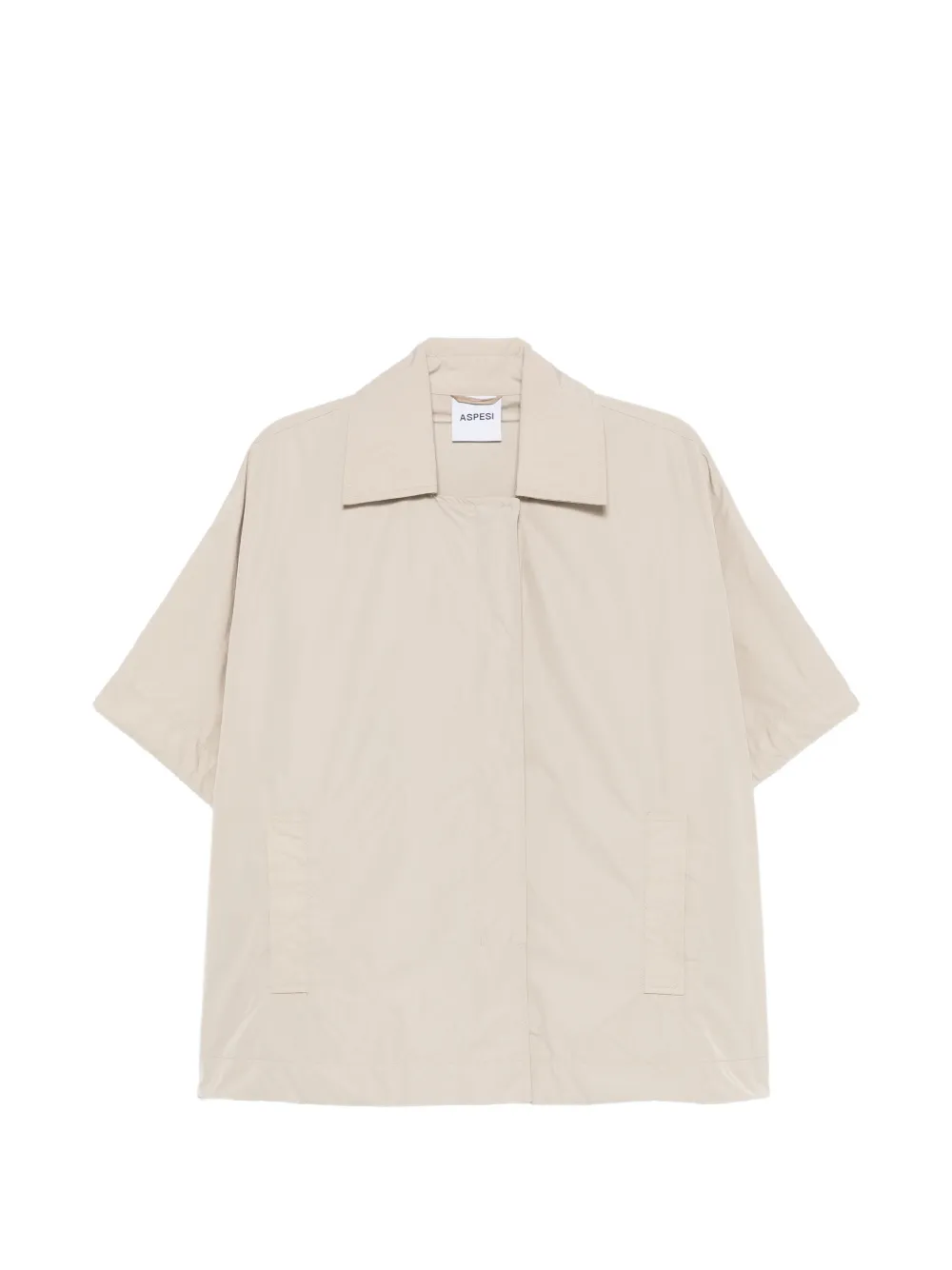 ASPESI short-sleeve concealed-fastening jacket - Nude