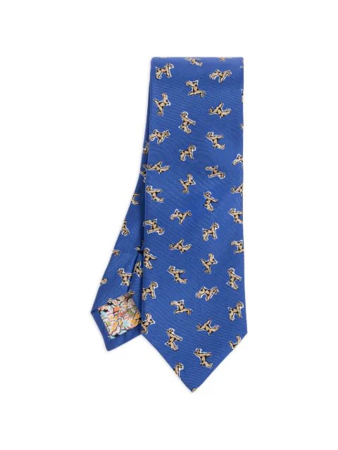 Paul Smith dog-pattern silk tie
