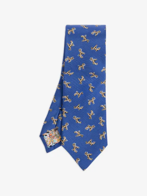 Paul Smith dog-pattern silk tie