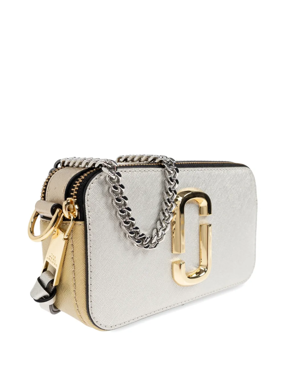 Marc Jacobs The Snapshot leren schoudertas Zilver