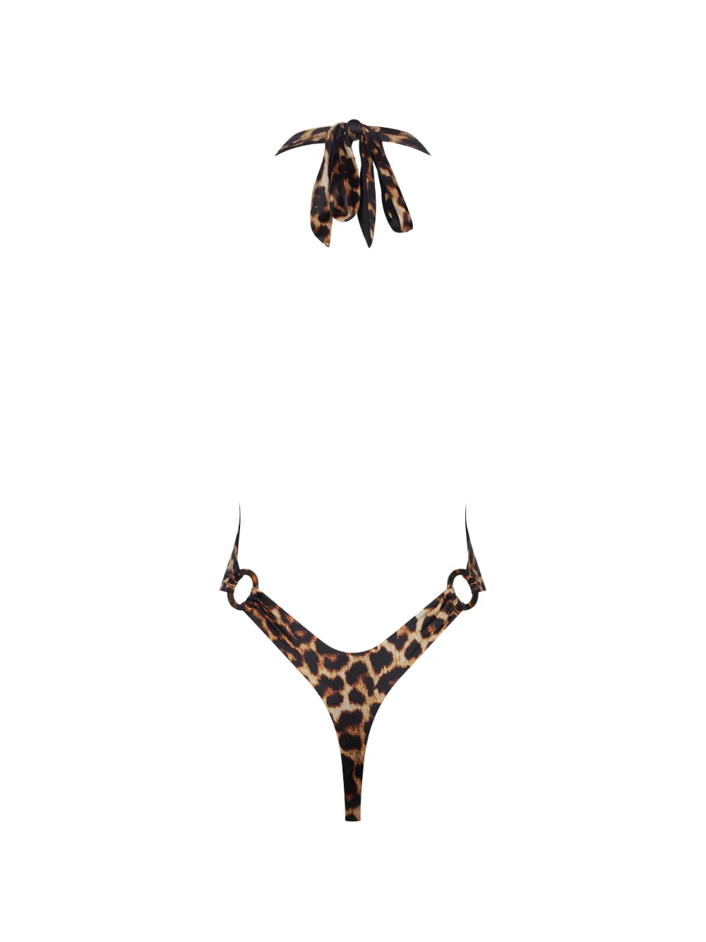Maison Close Badpak met luipaardprint Bruin
