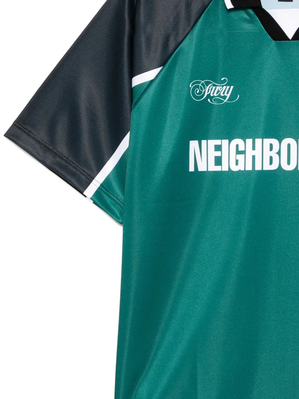 Neighborhood T-shirt met logoprint Groen