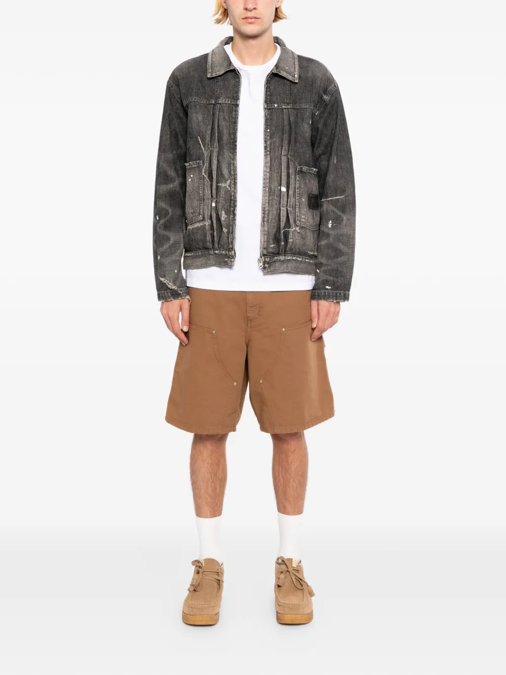Neighborhood ダメージ デニムジャケット | ブラック | FARFETCH JP