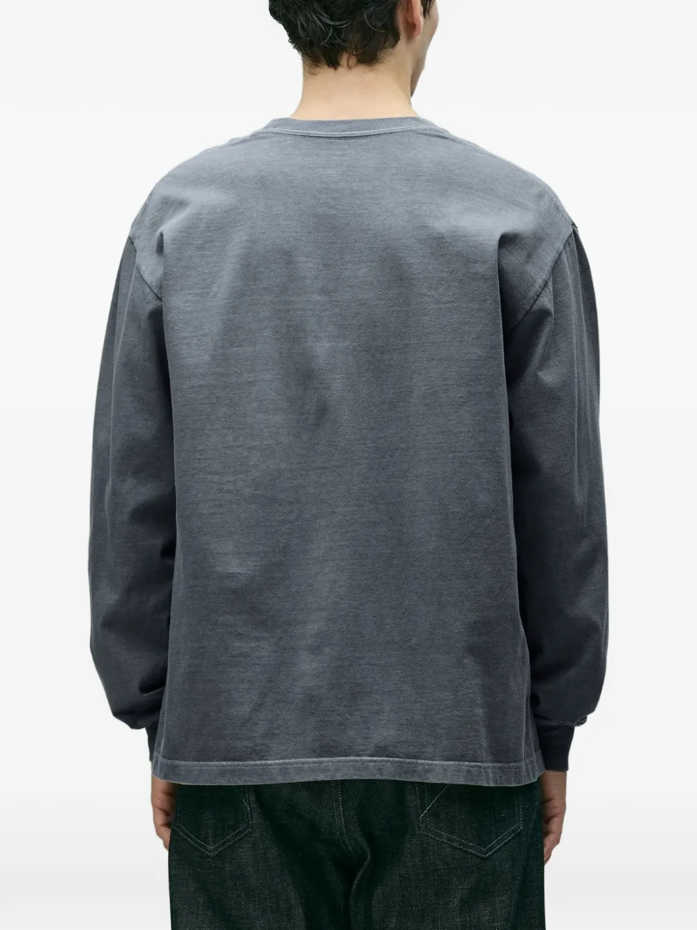 Neighborhood T-shirt met logoprint met lange mouwen Grijs