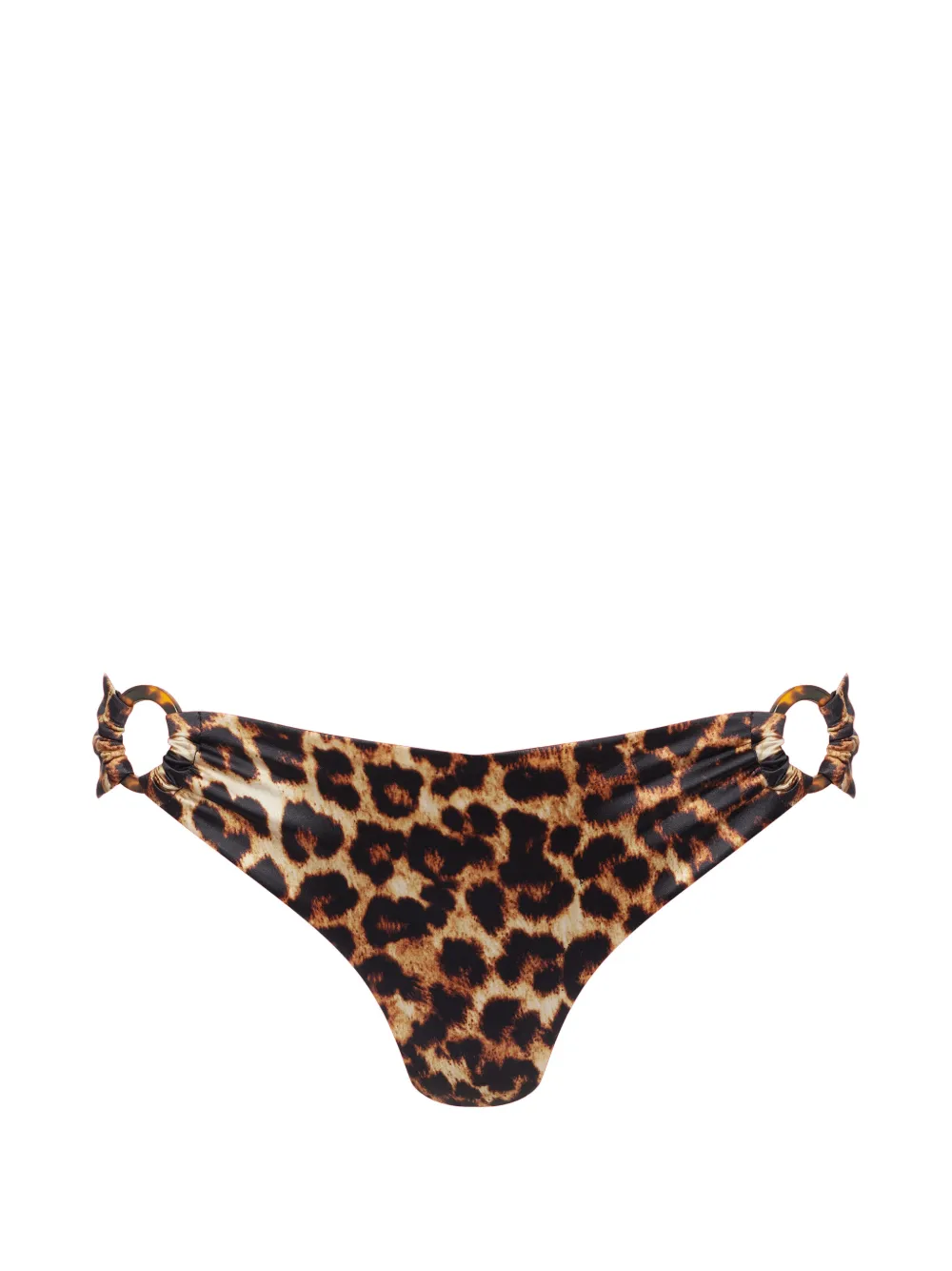 Maison Close leopard-print ring-detail bikini bottoms - Braun
