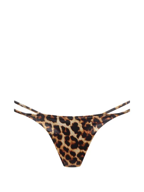 Maison Close leopard-print ring-detail bikini bottoms
