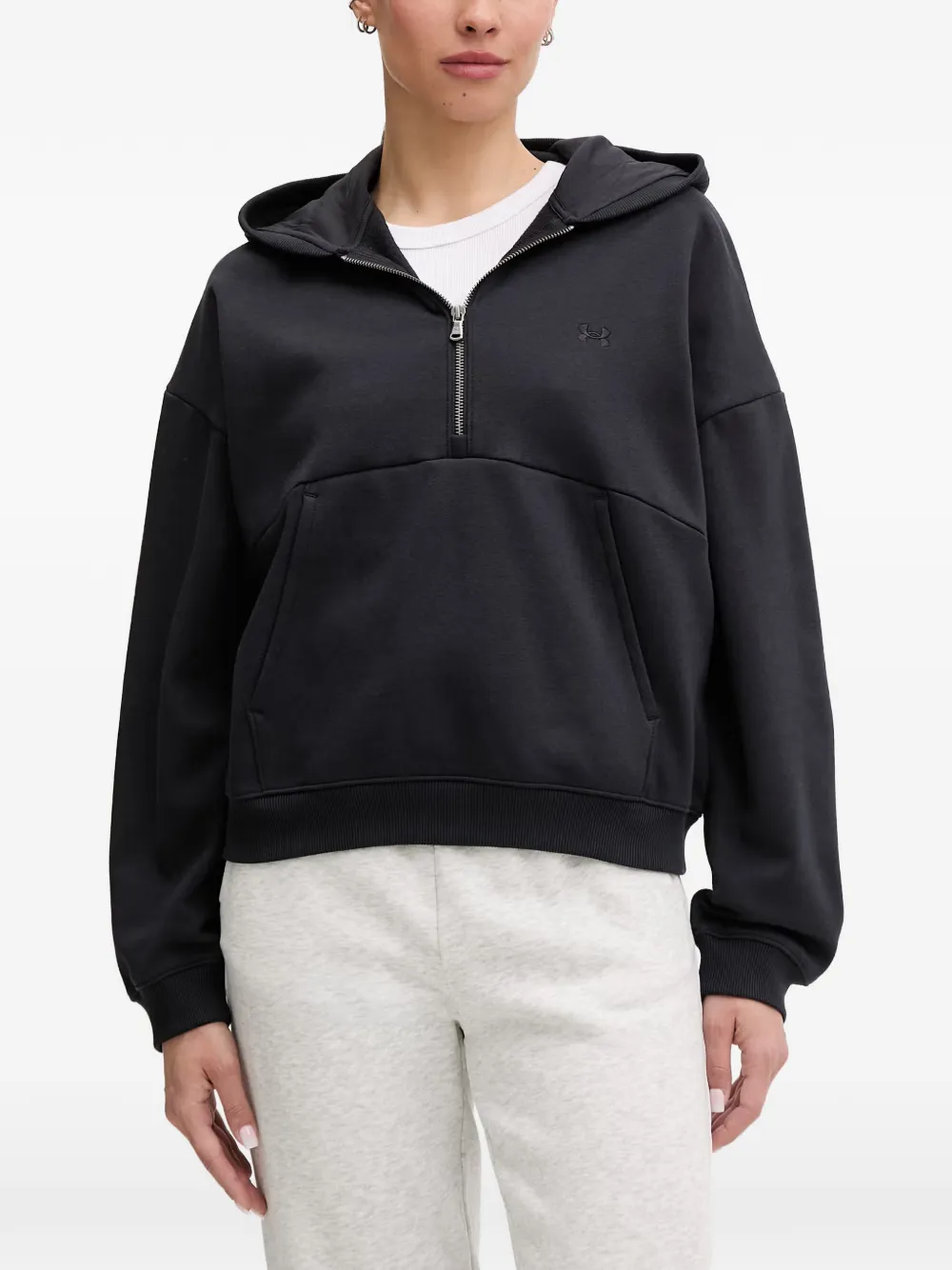 Under Armour Icon logo-embroidered half-zip hoodie - Schwarz