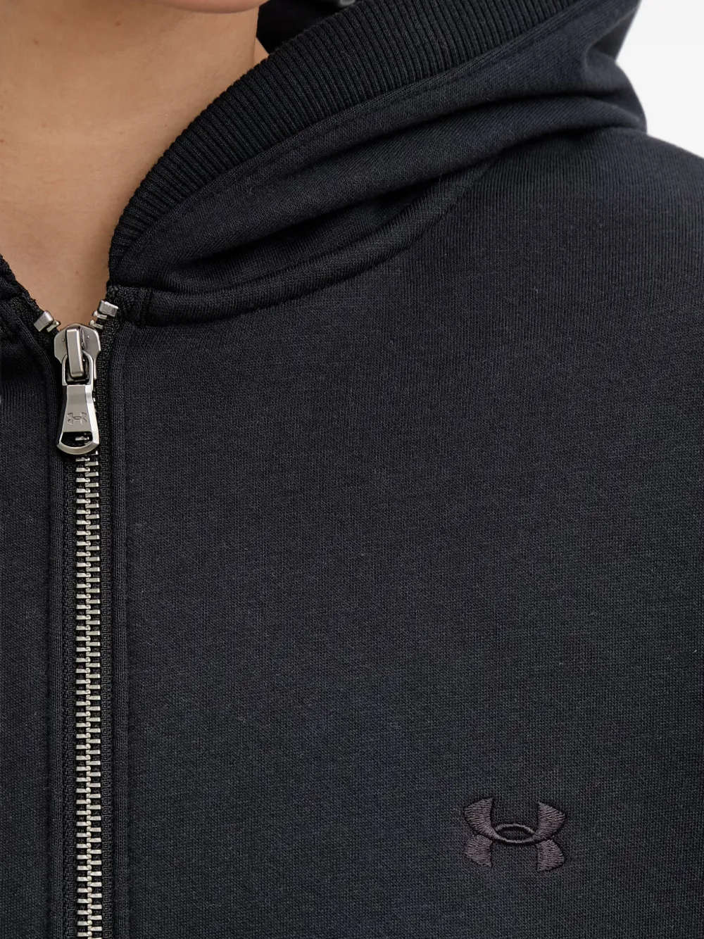 Under Armour Icon logo-embroidered half-zip hoodie Zwart
