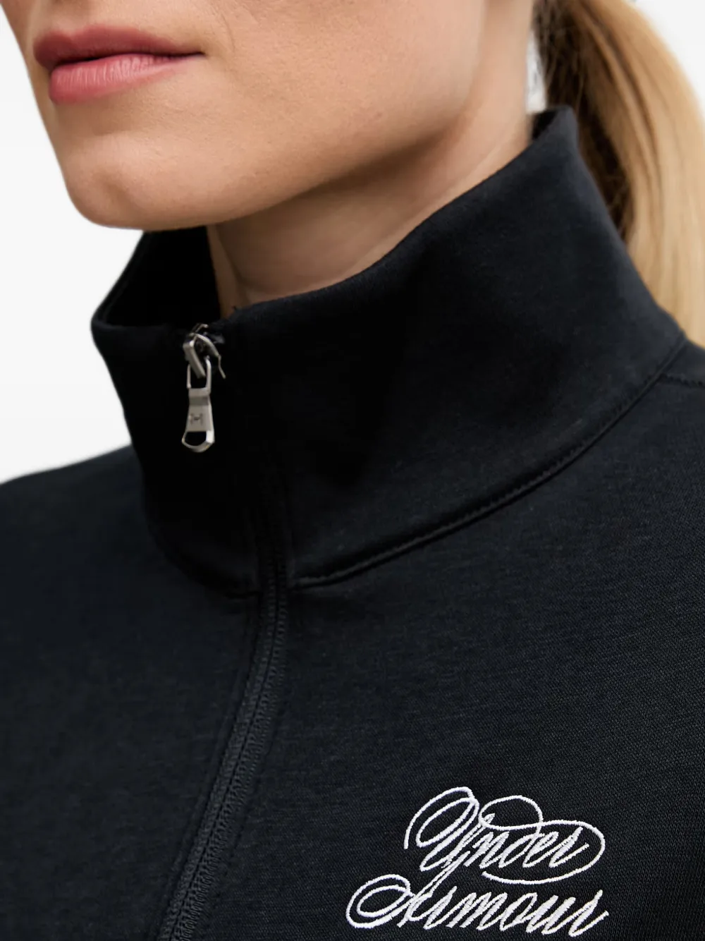 Under Armour Rival Script fleece sweater Zwart