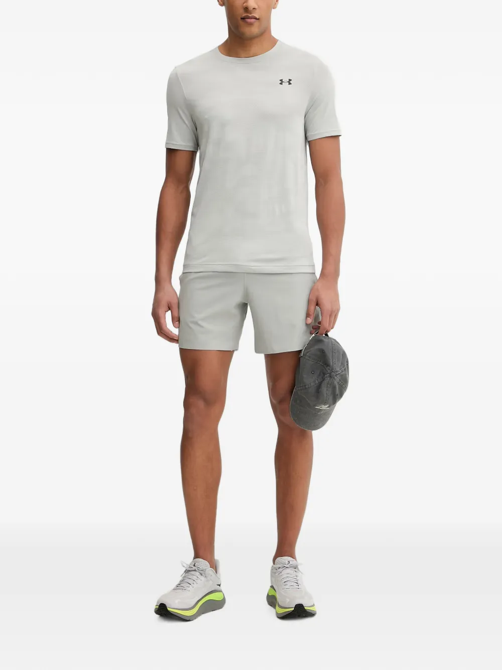 Under Armour Vanish Elite T-shirt met korte mouwen en logo-print Grijs