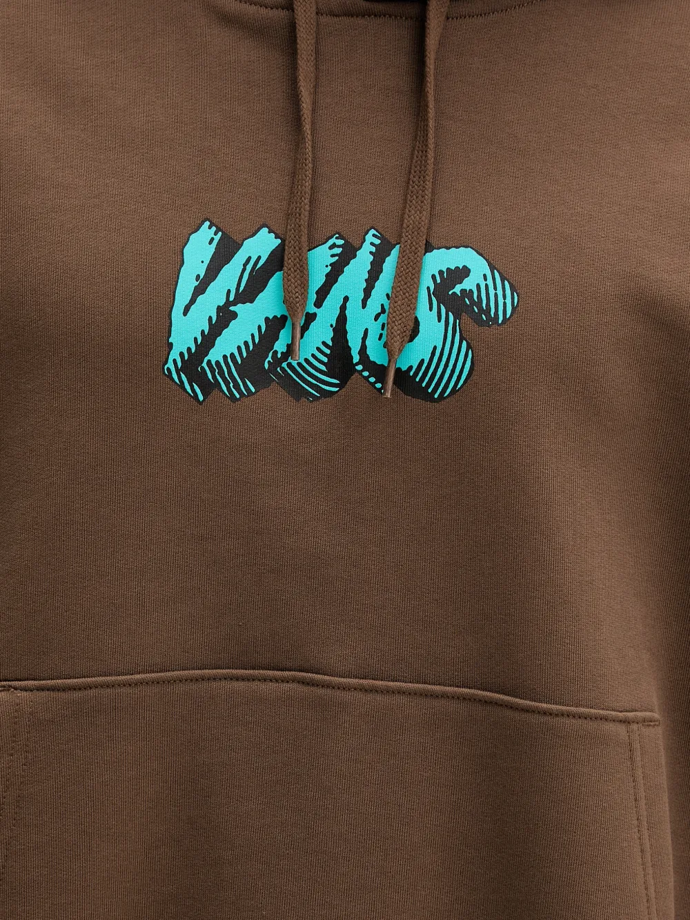 Vans Hoodie met logoprint en trekkoord Bruin