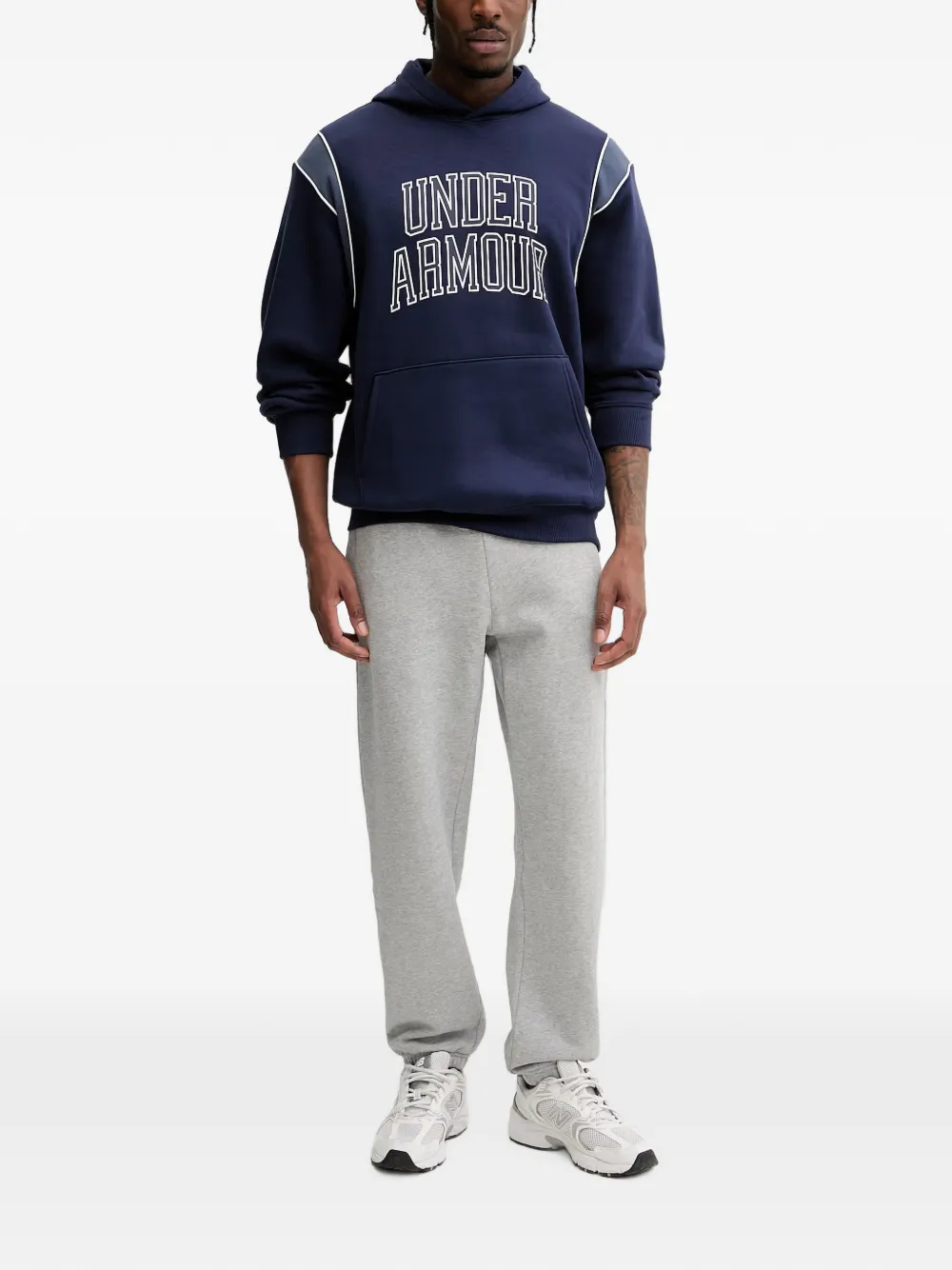Under Armour Rival hoodie met logoprint en vlakken Blauw