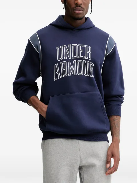 Under Armour  Rival logo-print panelled hoodie