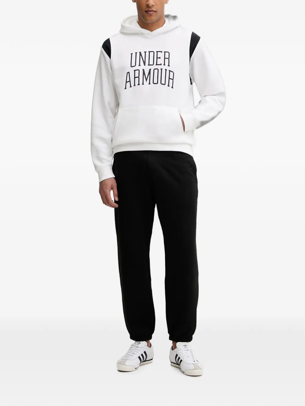 Under Armour Rival hoodie met logo-print en vlakken Wit