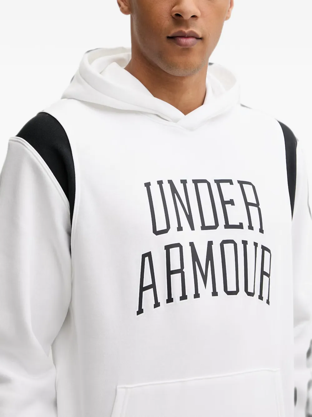 Under Armour Rival hoodie met logo-print en vlakken Wit