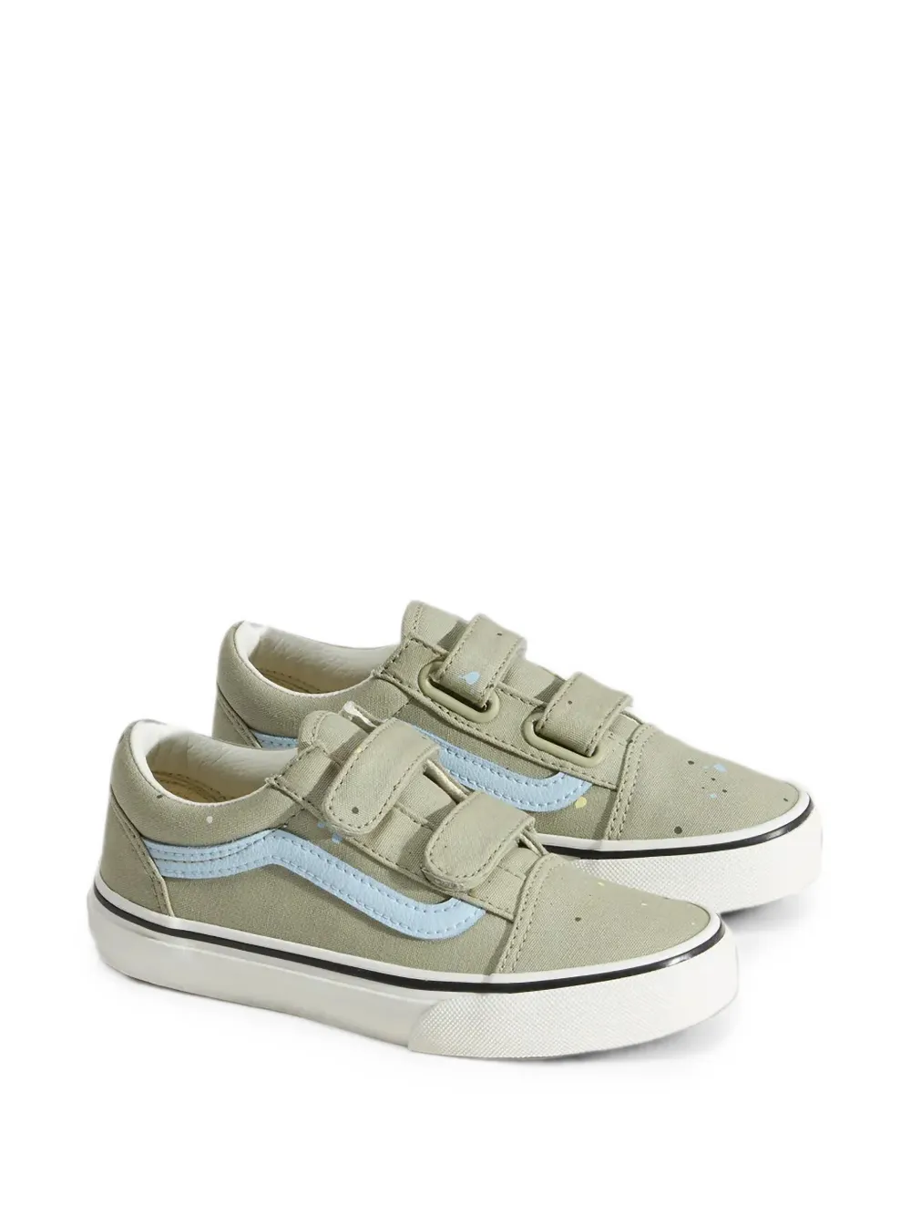 Vans Kids Old Skool touch-strap sneakers Groen