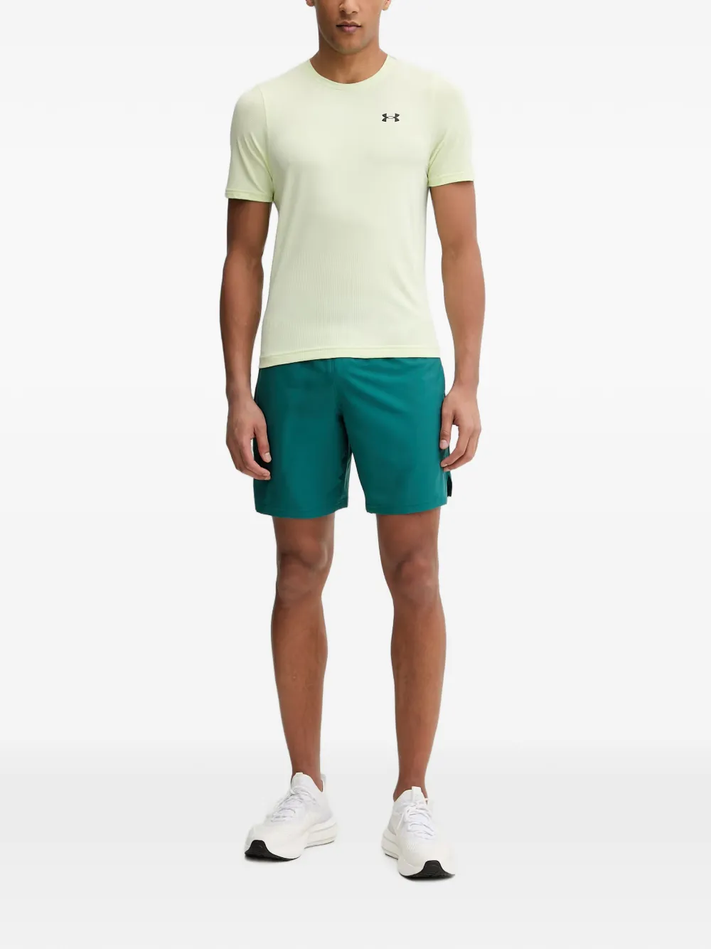Under Armour Vanish Elite Seamless T-shirt met korte mouwen en logo-print Groen