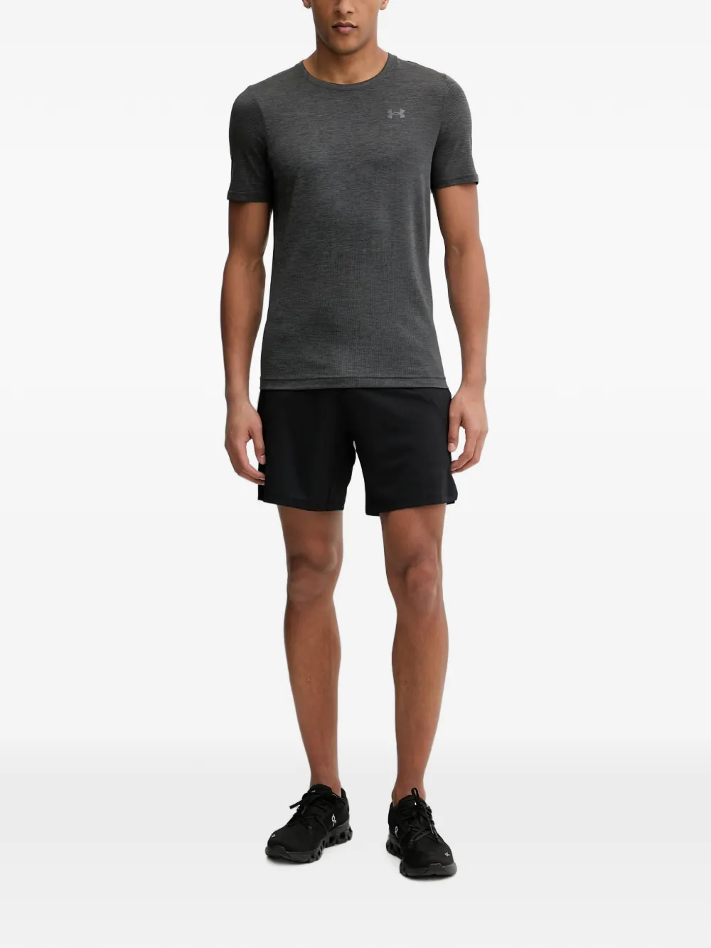Under Armour Vanish Elite Seamless T-shirt met korte mouwen en logo-print Grijs