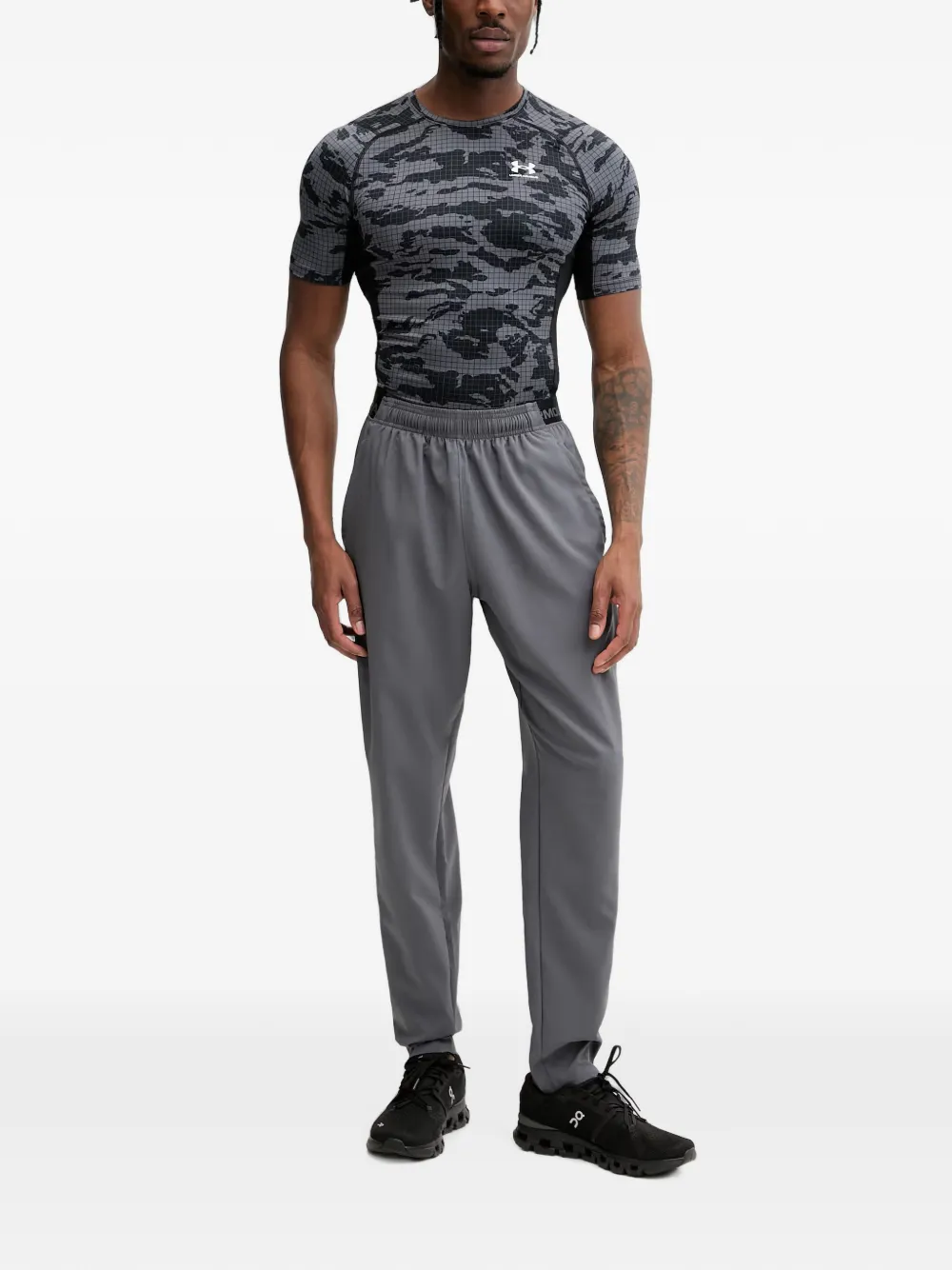 Under Armour Vanish Training trainingsbroek met elastische taille en logo-print Grijs