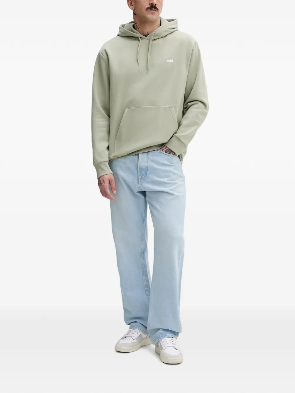 Vans logo-print drawstring hoodie Groen