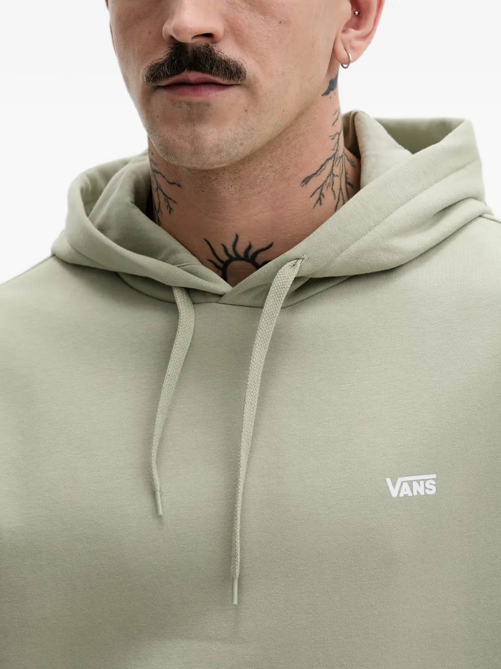 Vans logo-print drawstring hoodie Groen