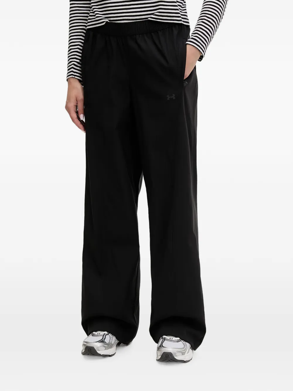 Under Armour Unstoppable Woven logo-print wide-leg track pants - Nero