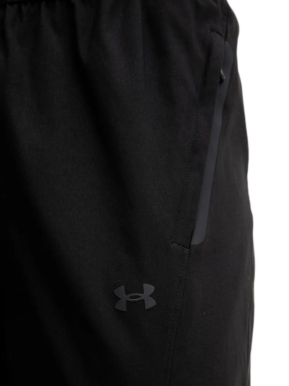 Under Armour Unstoppable Woven trainingsbroek met wijde pijpen en logo-print Zwart